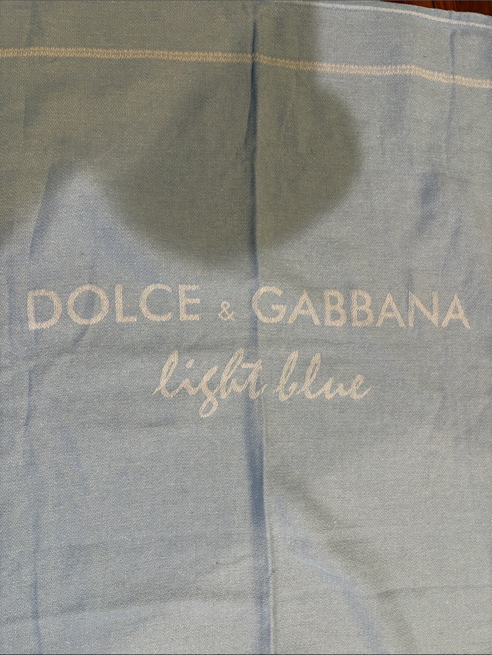 Dolce & Gabbana Light Blue Beach Towel with White Logo - Picture 2 of 4